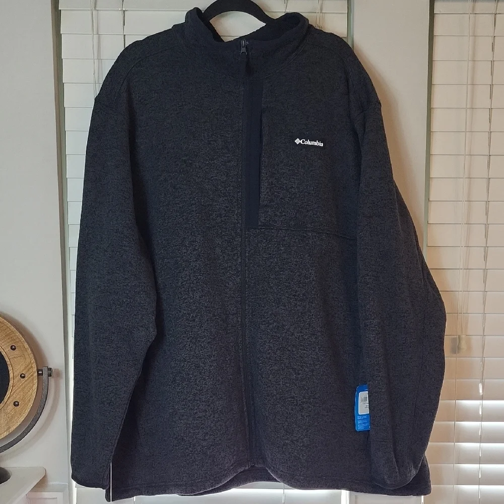 Columbia Charcoal‎ Gray Full-Zip Fleece Jacket